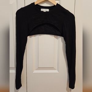 Spiritual Gangster Black Long Sleeve Crop Top